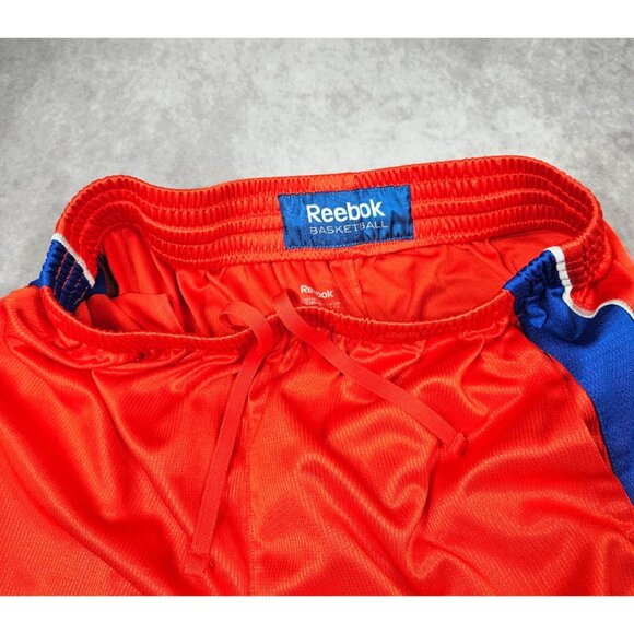 Reebok Men Basketball Athletic Dri-Fit Sweat Shorts Orange Blue 10" Inseam L - Picture 3 of 10